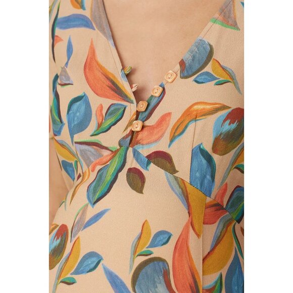 Rachel Pally Crepe Joline Orange floral Maternity Dress Size S - Picture 5 of 13